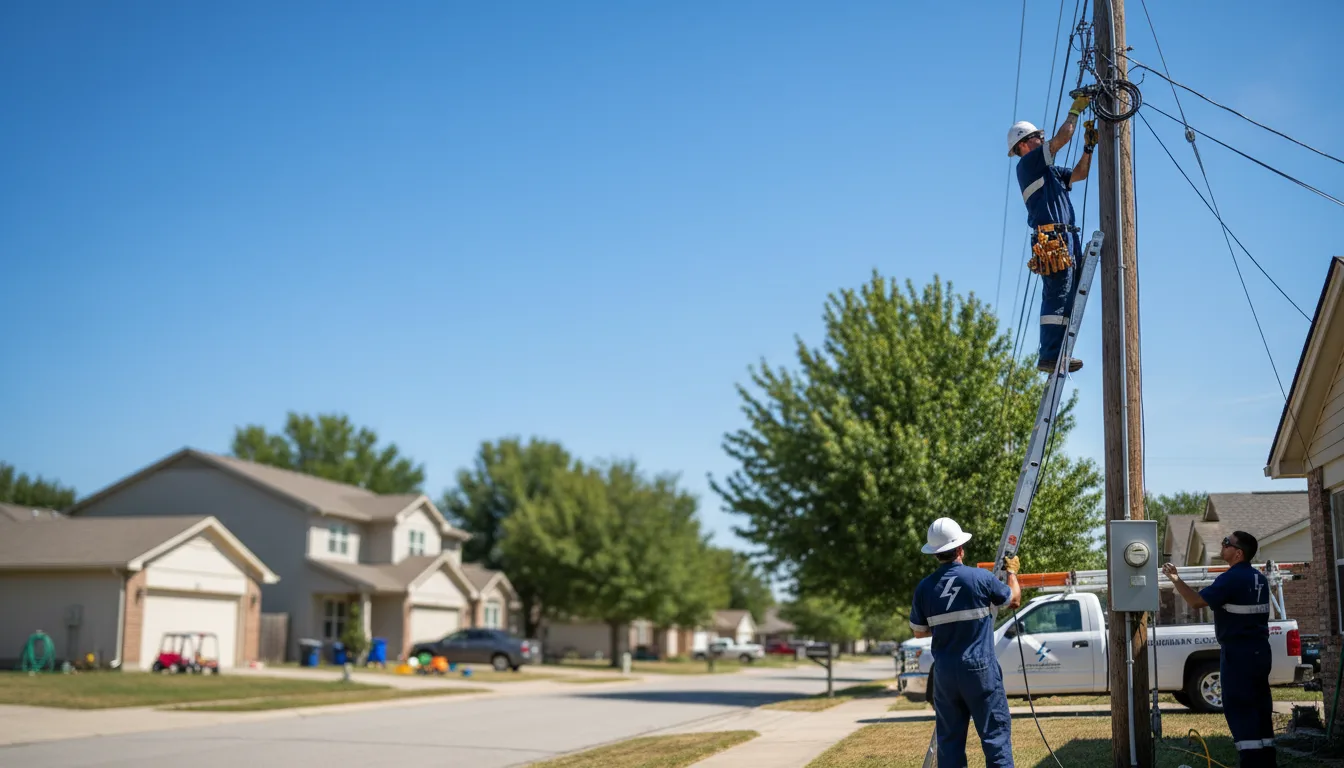 Residential electrician providing installation services in Tivoli, TX
